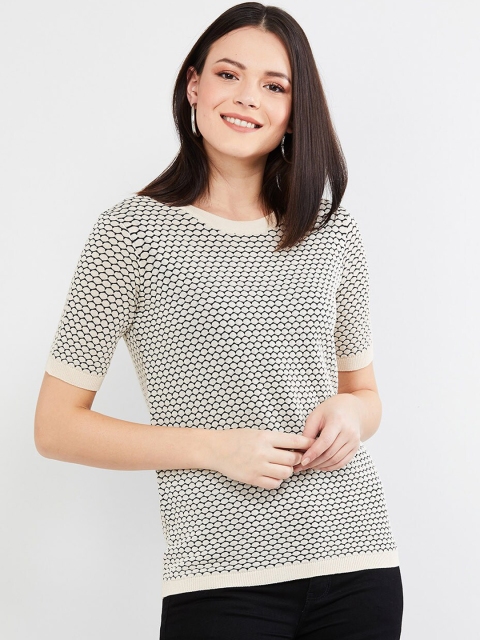 

max Women Beige Printed Top