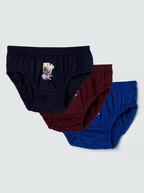 max Boys Pack Of 3 Basic Briefs NOS19WFIN06, Navy blue