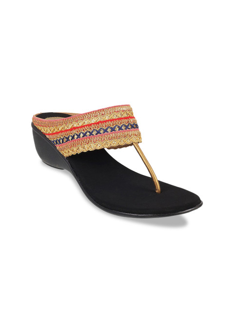 

WALKWAY Women Yellow Embellished Wedges