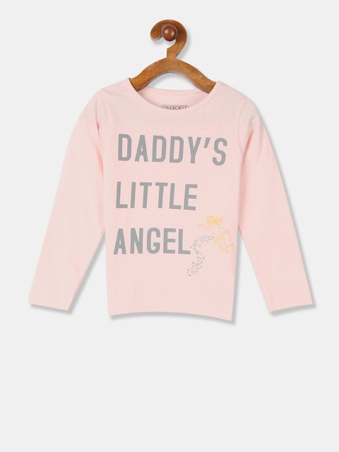 

Cherokee Girls Pink Printed Round Neck T-shirt