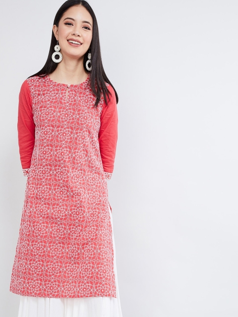 

max Women Coral Printed Straight Kurta
