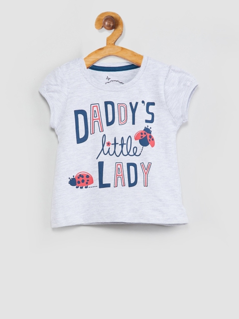 

max Girls Grey & Blue Printed Top