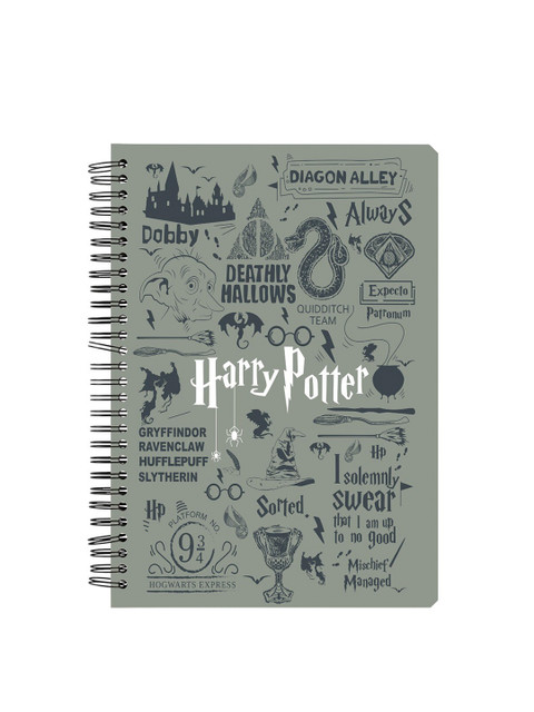 

MC SID RAZZ Grey Official Harry Potter A5 Spiral Notebook