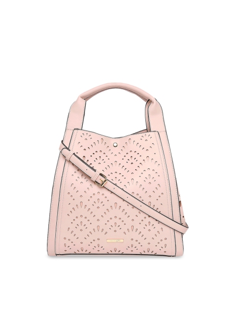 

Forever Glam by Pantaloons Pink Textured Shoulder Bag