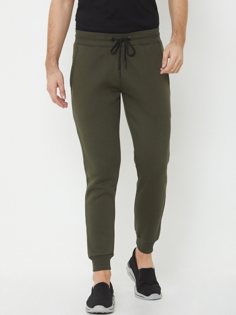 

Sweet Dreams Men Olive Green Solid Joggers