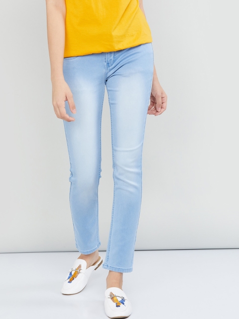 

max Women Blue Slim Fit Mid-Rise Clean Look Stretchable Jeans
