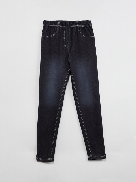 

max Girls Black Stone Washed Jeggings