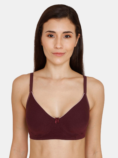 

Zivame Brown Solid Non-Wired Non Padded Everyday Bra ZI10EKFASHEPURP