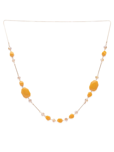 

Globus Mustard Yellow & Gold-Plated Minimal Necklace