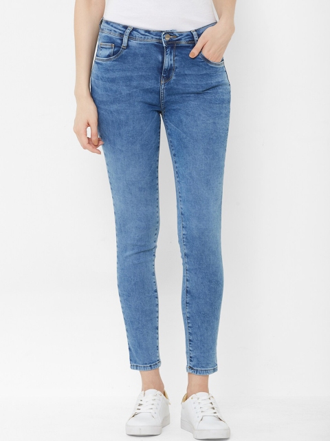 

Kraus Jeans Women Blue Skinny Fit High-Rise Clean Look Stretchable Jeans