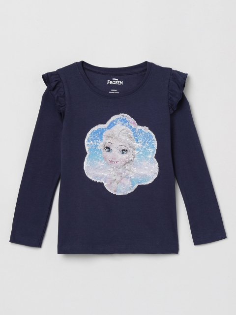 

max Girls Blue Embellished Top