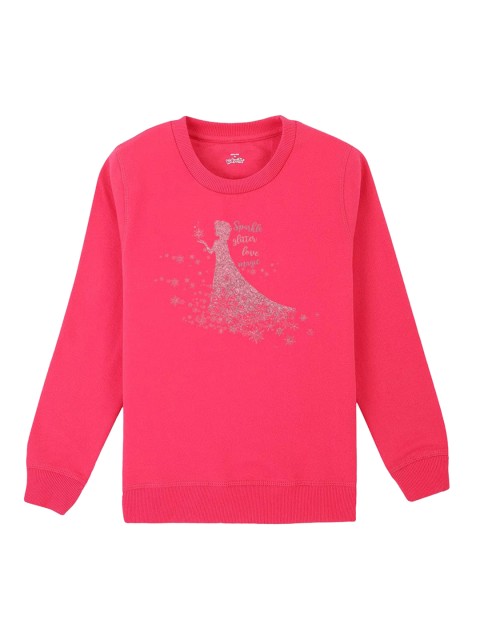 

Kids Ville Girls Pink Frozen Printed Sweatshirt