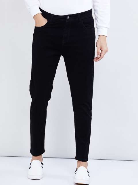

max Men Black Skinny Fit Mid-Rise Clean Look Stretchable Jeans