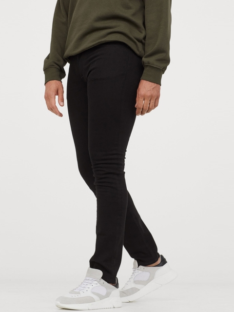 

H&M Men Black Skinny No Fade Black Jeans