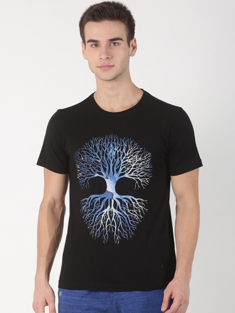 

Soul Space Men Black Printed Round Neck T-shirt
