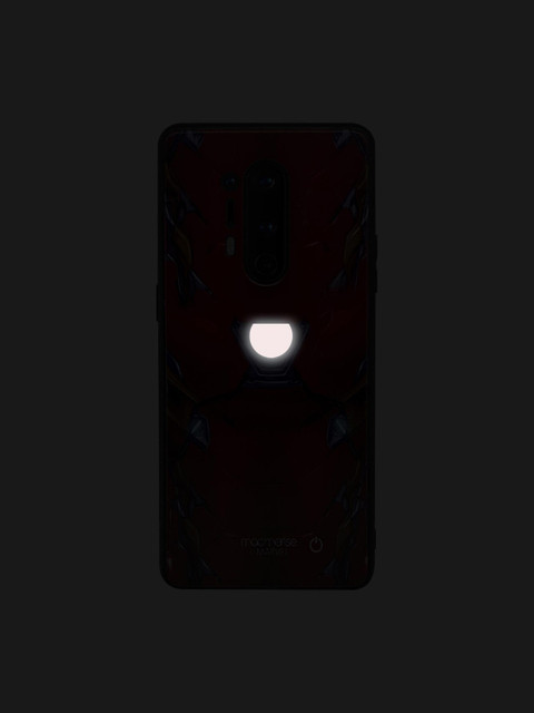 

macmerise Red & Grey Marvel Comics Suit Up Ironman Lumous Sustainable OnePlus 8 Pro Back Case