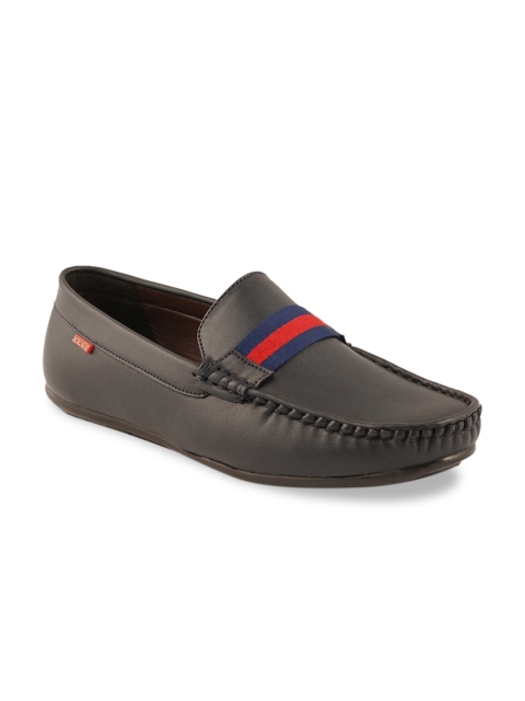 

XESS by iD Men Navy Blue & Red Colourblocked Penny Loafers