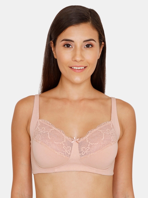 

Zivame Dusty Pink Lace Non-Wired Non Padded Everyday Bra ZI1518FASHBPINK