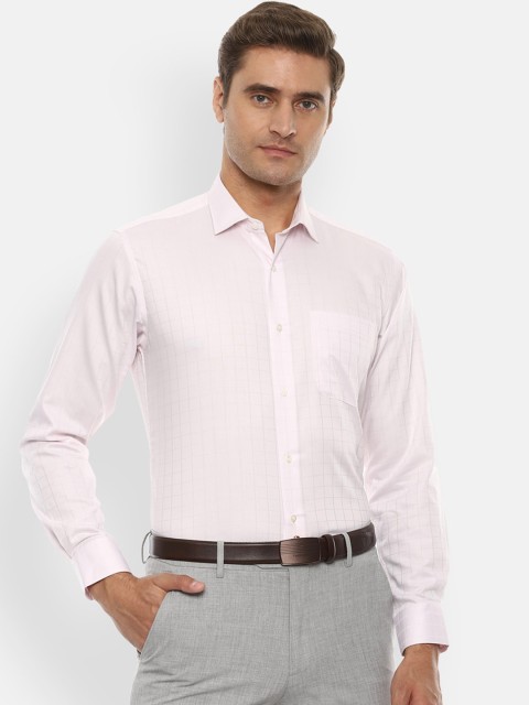 

Van Heusen Men Pink Slim Fit Printed Formal Shirt