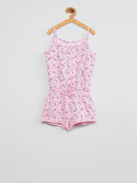 

max Girls Pink & Green Printed Romer