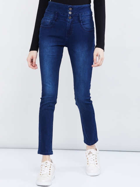 

max Women Blue Skinny Fit Mid-Rise Clean Look Stretchable Jeans