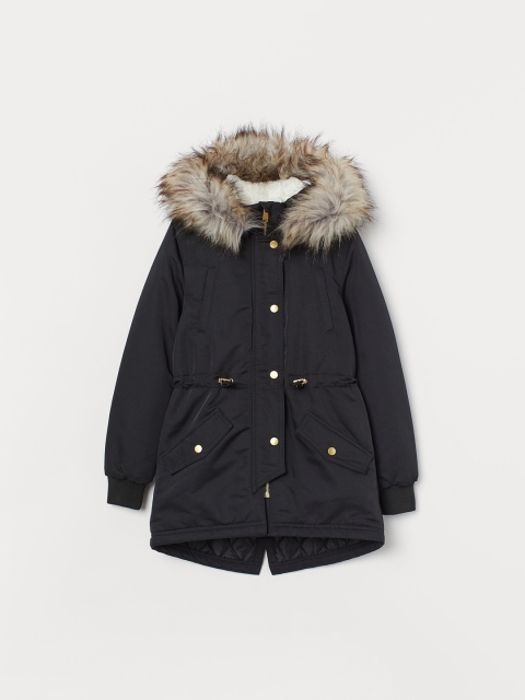 

H&M Girls Black Padded Parka