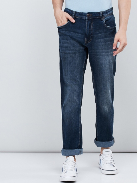 

max Men Blue Slim Fit Mid-Rise Clean Look Stretchable Jeans