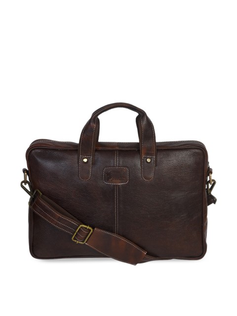

Peseta Unisex Brown Solid Laptop Bag