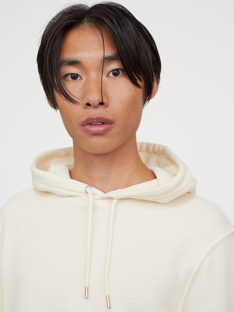 

H&M Men White Regular Fit Hoodie