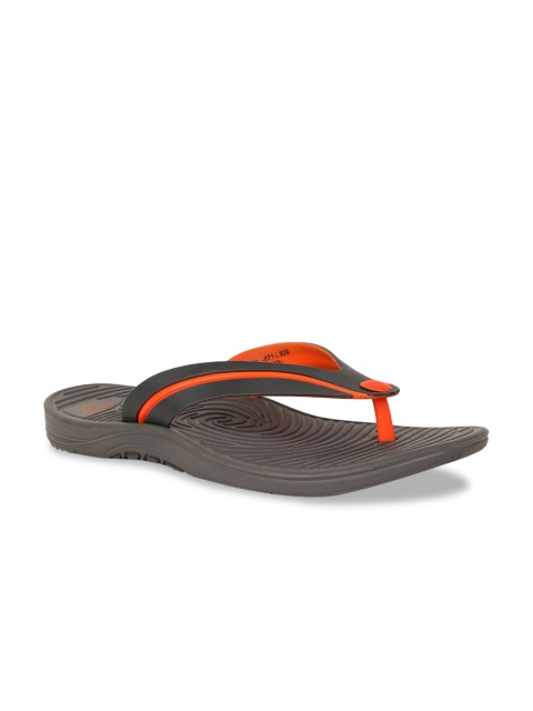 

Bata Men Grey & Red Solid Thong Flip-Flops