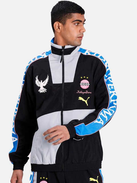 

PUMA Men Black & White Printed x KIDSUPER STUDIOS Track Jacket