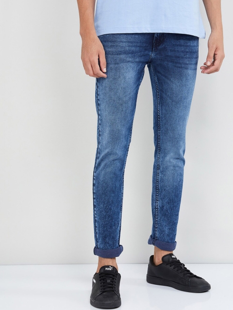

max Men Blue Skinny Fit Mid-Rise Clean Look Stretchable Jeans