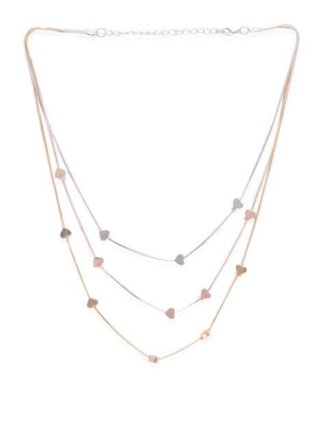 

Globus Silver & Rose-Gold Layered Statement Necklace