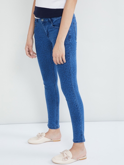 

max Women Blue Slim Fit Mid-Rise Clean Look Jeans