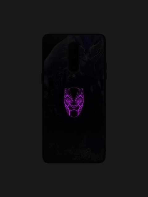 

macmerise Black & Purple Marvel Comics King Of Wakanda Lumous Sustainable OnePlus 8 Back Case