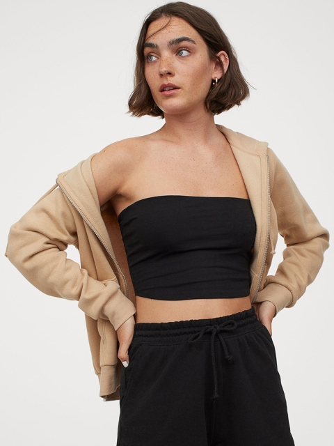 

H&M Women Black Jersey Tube Top