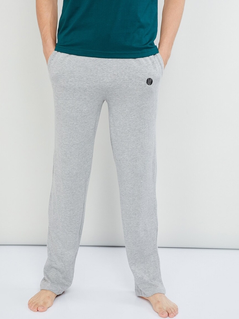max Men Grey Melange Solid Pyjamas