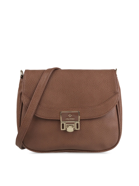 

Metro Olive Brown Solid Sling Bag