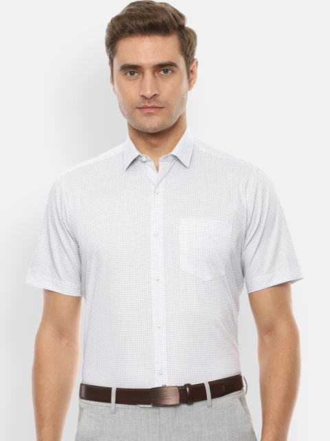 

Van Heusen Men White Slim Fit Printed Formal Shirt