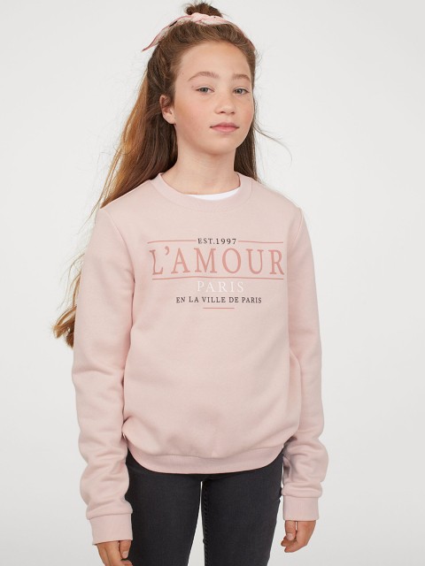 

H&M Women Pink Printed Sweatshirt