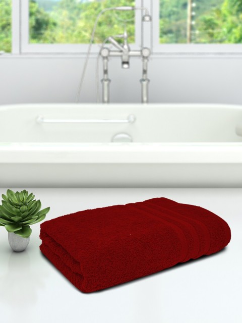 

Athom Trendz Unisex Maroon Solid 450 GSM Bath Towel