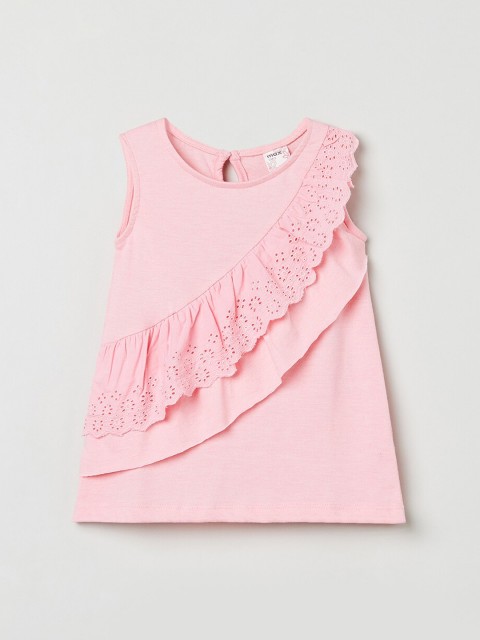 

max Girls Pink Self Design Top