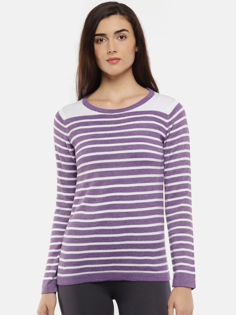 

Manola Women Purple Striped Top