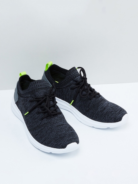 max Men Charcoal Grey Textile Training or Gym Shoes