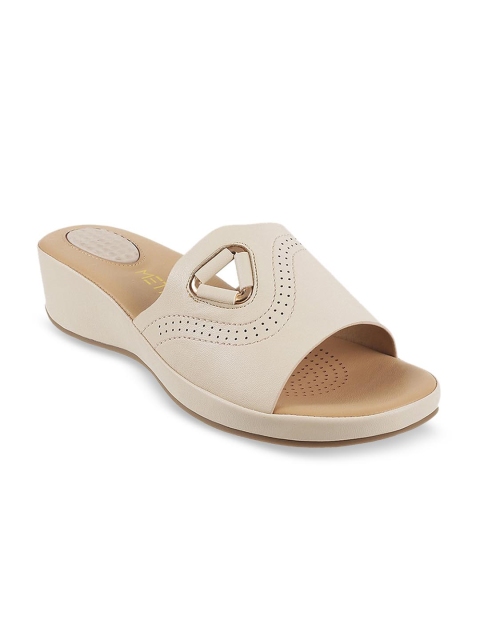 

Metro Women Beige Embellished Comfort Heels
