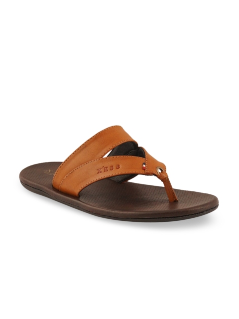 

XESS by iD Men Tan Brown Solid Comfort Sandals