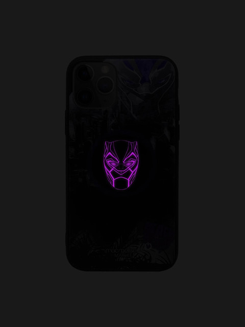 

macmerise Black & Purple Marvel Comics King Of Wakanda Lumous Sustainable IPhone 11 Pro Back Case