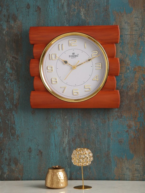 

ZANIBO White Quirky Solid 39 cm Analogue Wall Clock