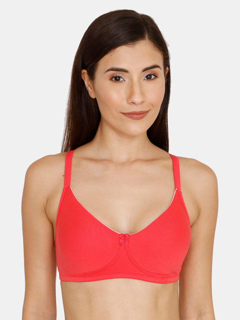 

Zivame Coral Pink Solid Non-Wired Non Padded T-shirt Bra ZI10EKFASHAPINK