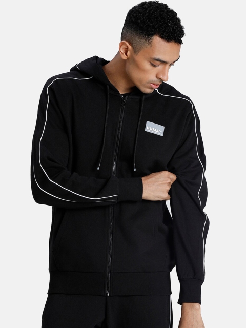 

Puma Men Black Solid Quilted Track Jacket